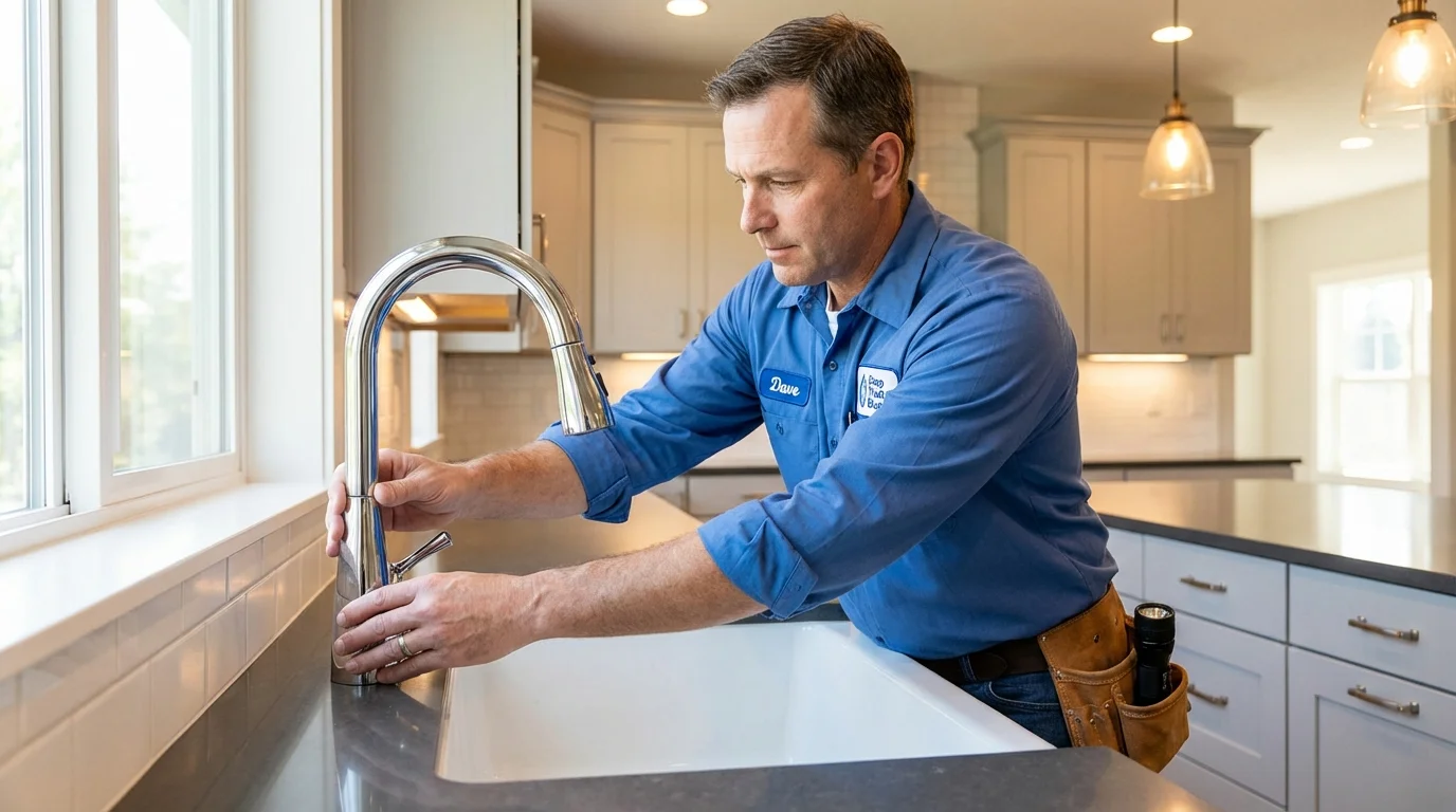 Kitchen faucet installation by Johns Plumbing LLC in Flower Mound